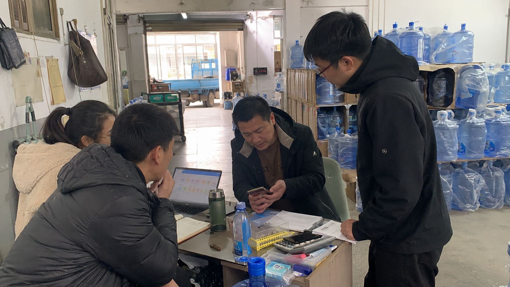 水站买团队在水站仓库现场沟通系统方案